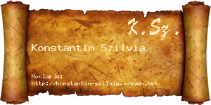Konstantin Szilvia névjegykártya